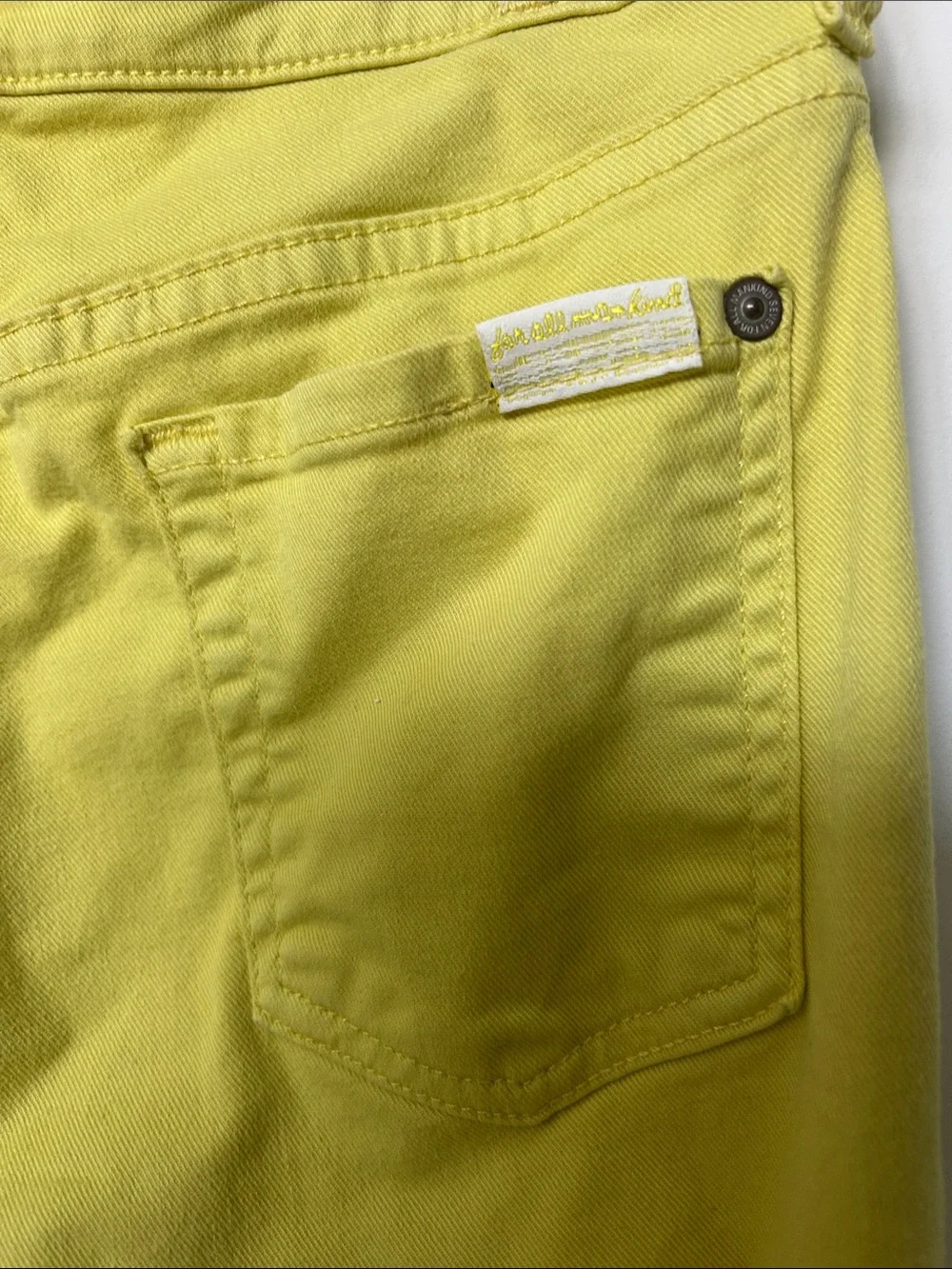 7 For All Mankind Yellow Skinny Jeans